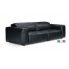 Bellini Jacklyn Sofa Black .52851 Italian Leather- Front Angle