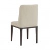 Sunpan Elisa Dining Chair in Grey Oak - Dazzle Cream - Back Side Angle