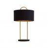 Sunpan Kezna Table Lamp Black Marble-Matte Black - Front Angle