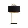 Sunpan Kezna Table Lamp Black Marble-Matte Black - Front Angle - Sunpan Kezna Table Lamp Black Marble-Matte Black - Front Angle