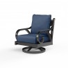 Monterey Swivel Rocker in Spectrum Indigo w/ Self Welt - Front Side Angle