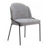 Jambi Dining Chair Black & White- front view 1