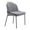 Jambi Dining Chair Black & White- side view 2