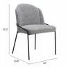 Jambi Dining Chair Black & White- seat dimension - Jambi Dining Chair Black & White- seat dimension