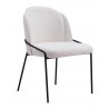 Jambi Dining Chair Ivory- front view 1