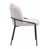 Jambi Dining Chair Ivory- side view 2