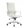 Woodstock Marketing Janis High Back Swivel Arm Chair -White Front Perspective