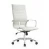 Woodstock Marketing Janis High Back Swivel Arm Chair -White Front Perspective - Woodstock Marketing Janis High Back Swivel Arm Chair -White Front Perspective