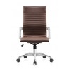 Woodstock Marketing Janis High Back Swivel Arm Chair -Brown Front