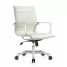 Woodstock Marketing Janis Mid Back Chair - White Front Perspective - Woodstock Marketing Janis Mid Back Chair - White Front Perspective