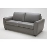 J&M Furniture Jasper Sofa Bed in Grey Leather Side