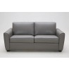 J&M Furniture Jasper Sofa Bed in Grey Leather Front