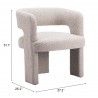 Java Accent Chair in Sandy Beige- Seat Dimension