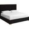 Sunpan Mabel Bed King in Abbington Charred Brown / Antonio Porcelain - Front Angle
