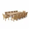 Anderson Teak Valencia 117" Double Ext. Table with 2 pcs Sahara dining Armchair and 10 pcs dining Chair 2 - Anderson Teak Valencia 117" Double Ext. Table with 2 pcs Sahara dining Armchair and 10 pcs dining Chair 2