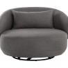 Sunpan Walsh Swivel Lounge Chair Effie Smoke - Front View