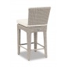 Manhattan Counter Stool in Linen Canvas w/ Self Welt - Back Side Angle