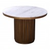 Moe's Home Collection Tower Dining Table - White Marble - Front Top Angle
