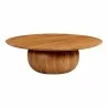 Moe's Home Collection Bradbury Large Coffee Table in Natural Acacia - Front Angle - Moe's Home Collection Bradbury Large Coffee Table in Natural Acacia - Front Angle