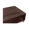 Moe's Home Collection Rhys Coffee Table, Brown - Side Closeup Top Angle