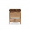 Moe's Home Collection Elio Nightstand Dark Emperador in Marble - Top Angled
