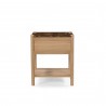 Moe's Home Collection Elio Nightstand Dark Emperador in Marble - Back