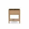 Moe's Home Collection Elio Nightstand Dark Emperador in Marble - Back - Moe's Home Collection Elio Nightstand Dark Emperador in Marble - Back