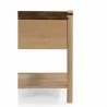 Moe's Home Collection Elio Nightstand Dark Emperador in Marble - Leg Close-up - Moe's Home Collection Elio Nightstand Dark Emperador in Marble - Leg Close-up