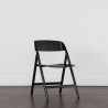 Sunpan Ronny Folding Dining Chair - Black - Front Side Angle