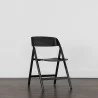 Sunpan Ronny Folding Dining Chair - Black - Front Side Angle - Sunpan Ronny Folding Dining Chair - Black - Front Side Angle