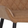 Sunpan Iryne Dining Chair in Bounce Nut - Set of Two - Seat Closeup Angle