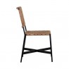Sunpan Omari Dining Chair Sueded Light Tan Leather - Side Angle