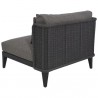 Sunpan Ibiza Armless Chair in Charcoal - Gracebay Grey - Back Side Angle