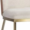 Sunpan Marie Dining Chair Belfast Oatmeal-Bravo Cognac - Set of Two - Seat Closeup Angle - Sunpan Marie Dining Chair Belfast Oatmeal-Bravo Cognac - Set of Two - Seat Closeup Angle