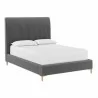Sunpan Harris Bed Casablanca Storm in Full / Queen / King - Front Side Angle - Sunpan Harris Bed Casablanca Storm in Full / Queen / King - Front Side Angle