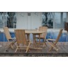 Anderson Teak 47" Round Butterfly Folding Table and Comfort Folding Chair-4 - Anderson Teak 47" Round Butterfly Folding Table and Comfort Folding Chair-4