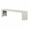 Moe's Home Collection Lyon Outdoor Bench - Front Side Angle - Moe's Home Collection Lyon Outdoor Bench - Front Side Angle