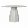Moe's Home Collection Templo Outdoor Dining Table in Antique White - Front Angle - Moe's Home Collection Templo Outdoor Dining Table in Antique White - Front Angle