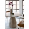 Moe's Home Collection Templo Outdoor Dining Table in Antique White - Lifestyle