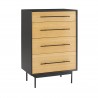 Greenington Santa Cruz 4 Drawer High Chest Wheat - Front Side Angle