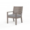 Laguna Dining Chair in Canvas Granite, No Welt - Front Side Angle
