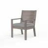Laguna Dining Chair in Canvas Granite, No Welt - Front Side Angle - Laguna Dining Chair in Canvas Granite, No Welt - Front Side Angle