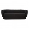 Moe's Home Collection Koba Sofa Maya in Black - Front Angle