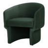 Moe's Home Collection Franco Chair in Dark Green - Front Side Angle