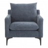 Moe's Home Collection Paris Armchair, Blue - Front Angle