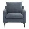 Moe's Home Collection Paris Armchair, Blue - Front Angle - Moe's Home Collection Paris Armchair, Blue - Front Angle