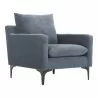 Moe's Home Collection Paris Armchair, Blue - Front Side Angle - Moe's Home Collection Paris Armchair, Blue - Front Side Angle