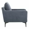 Moe's Home Collection Paris Armchair, Blue - Side Angle - Moe's Home Collection Paris Armchair, Blue - Side Angle