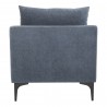 Moe's Home Collection Paris Armchair, Blue - Back  Angle