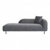 Moe's Home Collection Deleuze Chaise - Anthracite - Front Angle